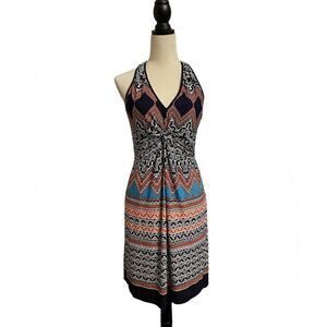 3/$20 Laundry by Shelli Segal Geometric Designed Halter Design Dress (Small)